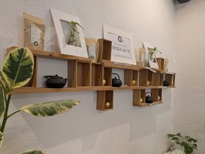 Tea shop at El Vergel Veggie Restaurant in Tarragona