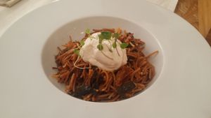 Fideuá! This one was really really good!!! If you are willing to try spanish vegan food go for this one at El Vergel Veggie Restaurant in Tarragona