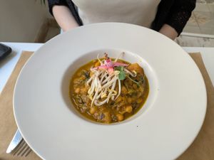 Chickpea stew at El Vergel Veggie Restaurant in Tarragona