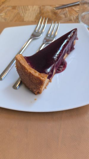 Un postre at El Vergel Veggie Restaurant in Tarragona