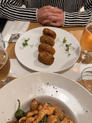Mushroom croquettes   at El Vergel Veggie Restaurant in Tarragona