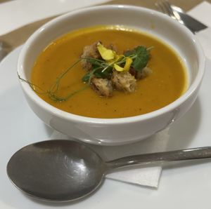 Crema de boniato  at El Vergel Veggie Restaurant in Tarragona