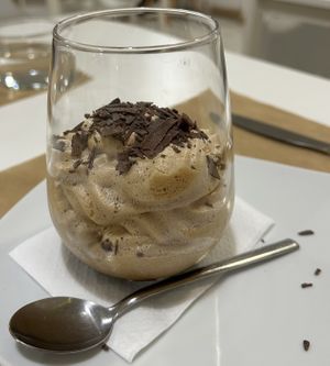 Créma de café   at El Vergel Veggie Restaurant in Tarragona