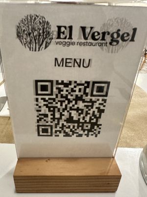 QR-Code für das Menü   at El Vergel Veggie Restaurant in Tarragona