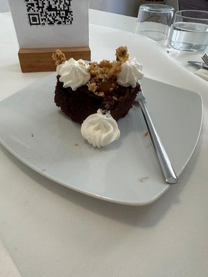 Brownie at El Vergel Veggie Restaurant in Tarragona
