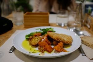 escalope vegano l at El Vergel Veggie Restaurant in Tarragona