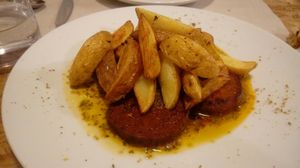 Chorizo at El Vergel Veggie Restaurant in Tarragona