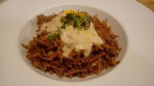 Fidegua at El Vergel Veggie Restaurant in Tarragona