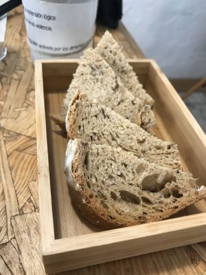 Bread  at El Vergel Veggie Restaurant in Tarragona