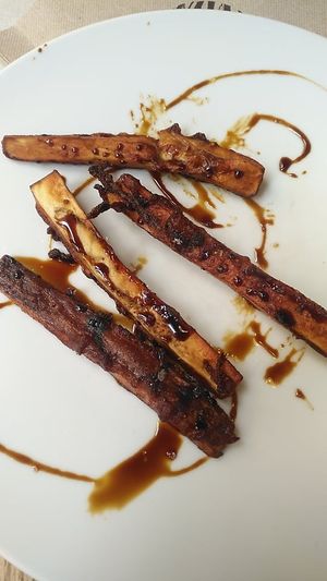 berenjenas at El Vergel Veggie Restaurant in Tarragona