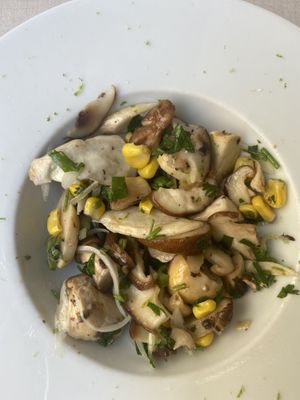"Ceviche” at El Vergel Veggie Restaurant in Tarragona