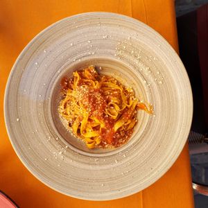 Classic style tagliatelle at La Hierba Luisa Cocina de la Huerta in Gran Canaria