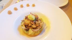 Mushroom ceviche at La Hierba Luisa Cocina de la Huerta in Gran Canaria
