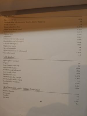 The menu at La Hierba Luisa Cocina de la Huerta in Gran Canaria