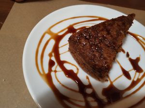 Carrot cake at La Hierba Luisa Cocina de la Huerta in Gran Canaria