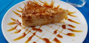 Apple tart at La Hierba Luisa Cocina de la Huerta in Gran Canaria