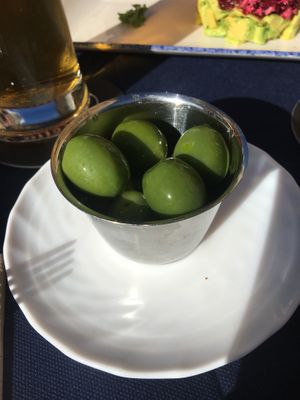 Olives at La Hierba Luisa Cocina de la Huerta in Gran Canaria