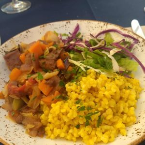 Seitin in red wine, daily special at La Hierba Luisa Cocina de la Huerta in Gran Canaria