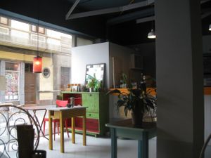 The bar area at La Hierba Luisa Cocina de la Huerta in Gran Canaria