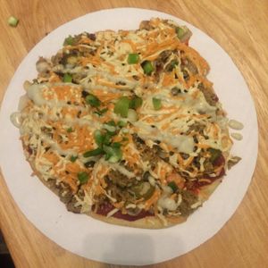 Vegan pizza is the bomb dot com at Jikoni Cafe at The House of Consciousness in Norfolk