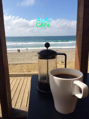 Organic fair trade French Press Coffee.  at Acai Cafe TJ in Tijuana