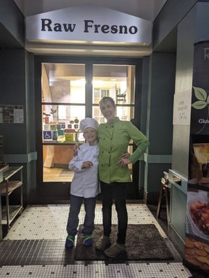 Chef Naomi & grandson chef in training at Raw Fresno in Fresno