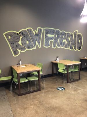 Interior seating  at Raw Fresno in Fresno