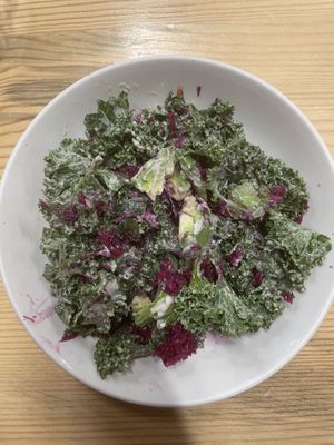 Kale salad  at Raw Fresno in Fresno