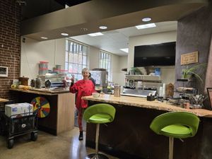 The owner and kitchen at Raw Fresno in Fresno