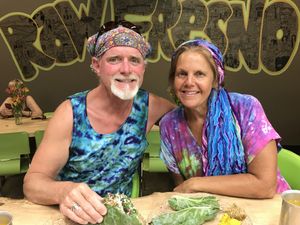 The art of creating raw food , chef Naomi RAWKS.... we highly,   at Raw Fresno in Fresno