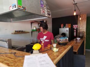 the kitchen  at Veggies Are Us in Tijuana