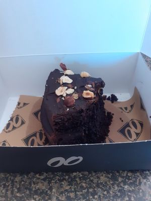 Yummy vegan chocolate cake at Doppio Zero in Centurion
