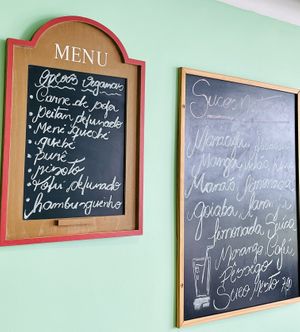 Vegan options and juice options at Naturaleve de Copacabana in Rio De Janeiro