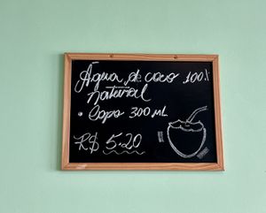 Coconut water at Naturaleve de Copacabana in Rio De Janeiro