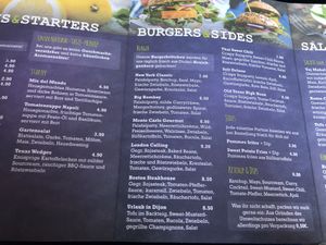 Menu at My Heart Beats Vegan in Karlsruhe