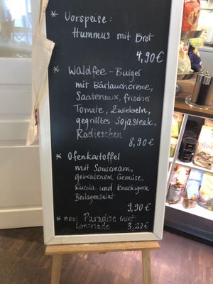 Menu of the day at My Heart Beats Vegan in Karlsruhe