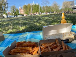 Süßkartoffel Pommes at My Heart Beats Vegan in Karlsruhe