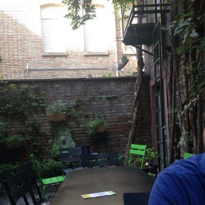 outside area at My Heart Beats Vegan in Karlsruhe