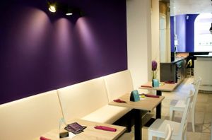 restaurant interior at My Heart Beats Vegan in Karlsruhe