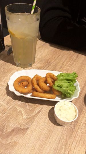 Onion rings  at My Heart Beats Vegan in Karlsruhe
