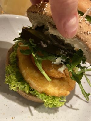 Awesome shrimp burger    at My Heart Beats Vegan in Karlsruhe