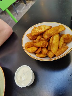 Potato wedges at My Heart Beats Vegan in Karlsruhe