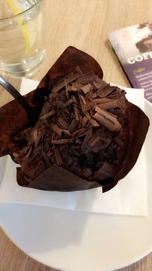 blueberry chocolate muffin  at My Heart Beats Vegan in Karlsruhe