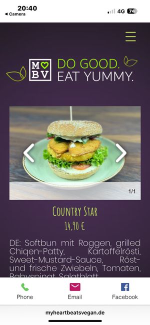 Burger at My Heart Beats Vegan in Karlsruhe