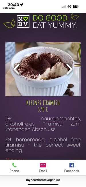 Tiramisu at My Heart Beats Vegan in Karlsruhe