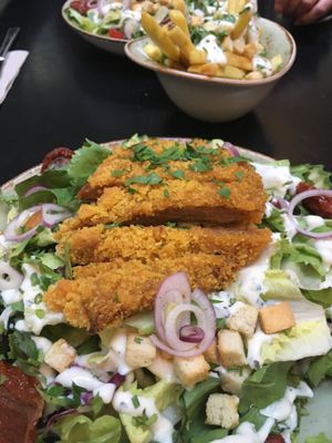 Salad and fries-in a good way  at My Heart Beats Vegan in Karlsruhe