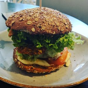 Vegan Burger at My Heart Beats Vegan in Karlsruhe