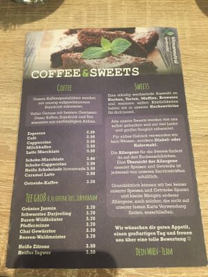 hot drinks  at My Heart Beats Vegan in Karlsruhe