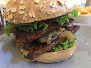 Burger  at My Heart Beats Vegan in Karlsruhe