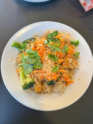 Thai rice bowl at Democracy* in Hamilton